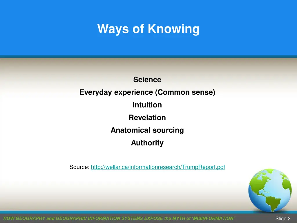 ways of knowing