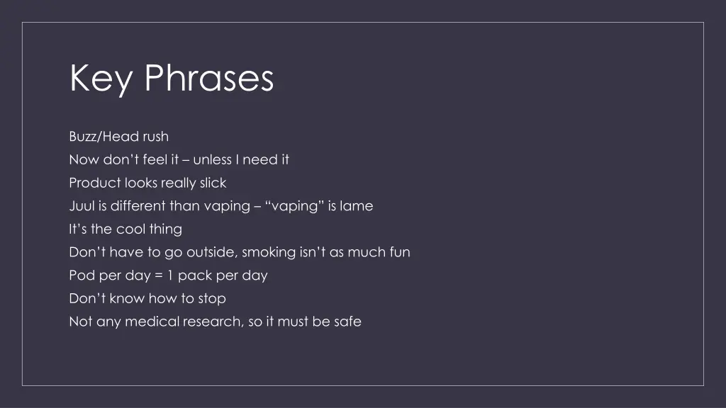 key phrases