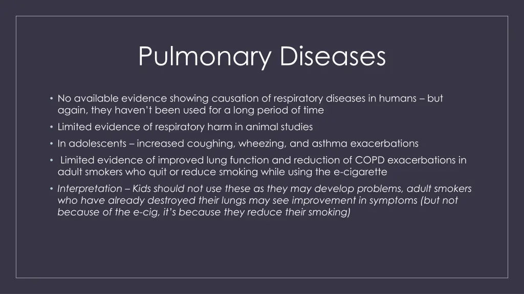 pulmonary diseases