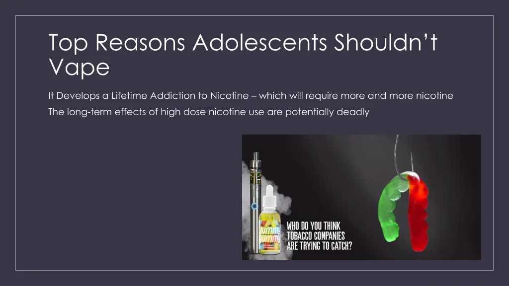 top reasons adolescents shouldn t vape