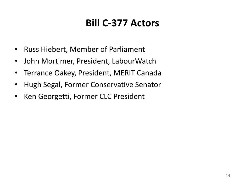 bill c 377 actors