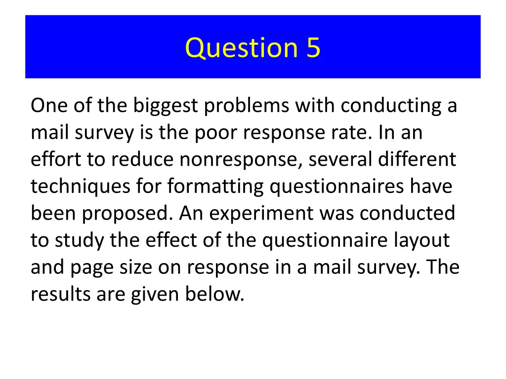 question 5