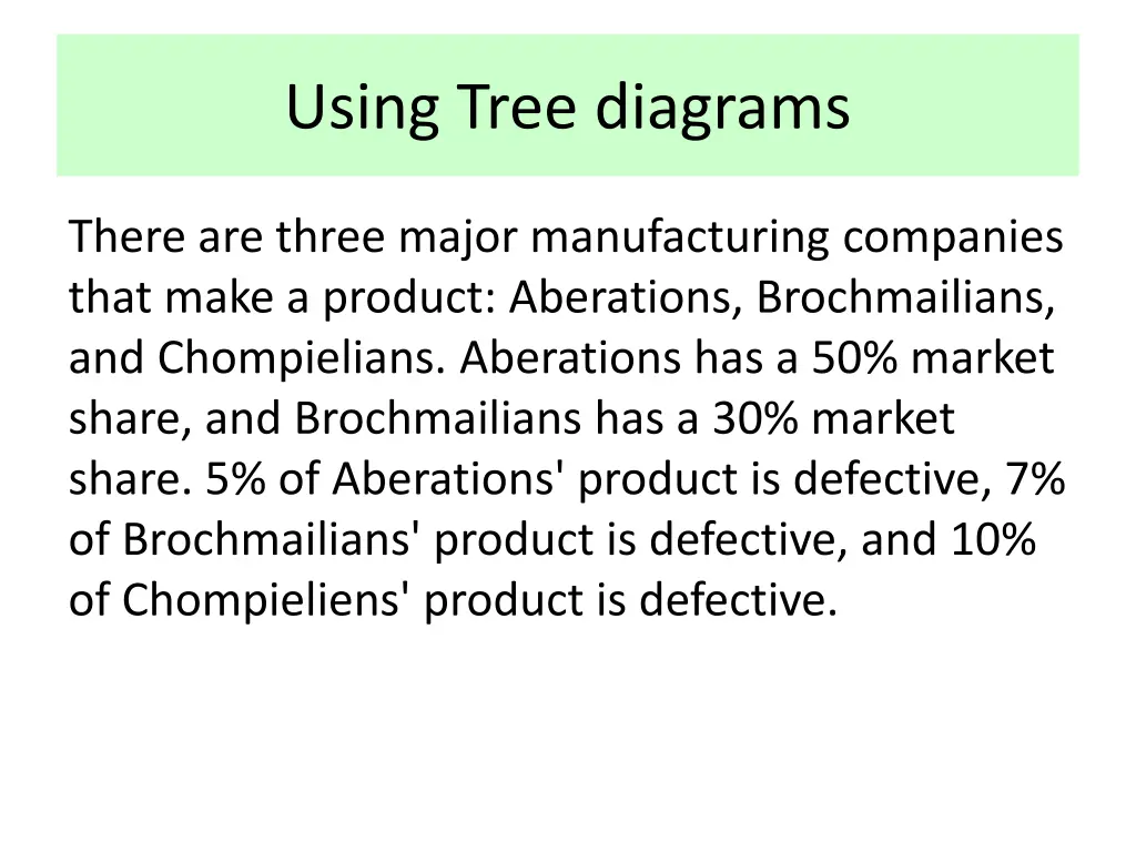 using tree diagrams