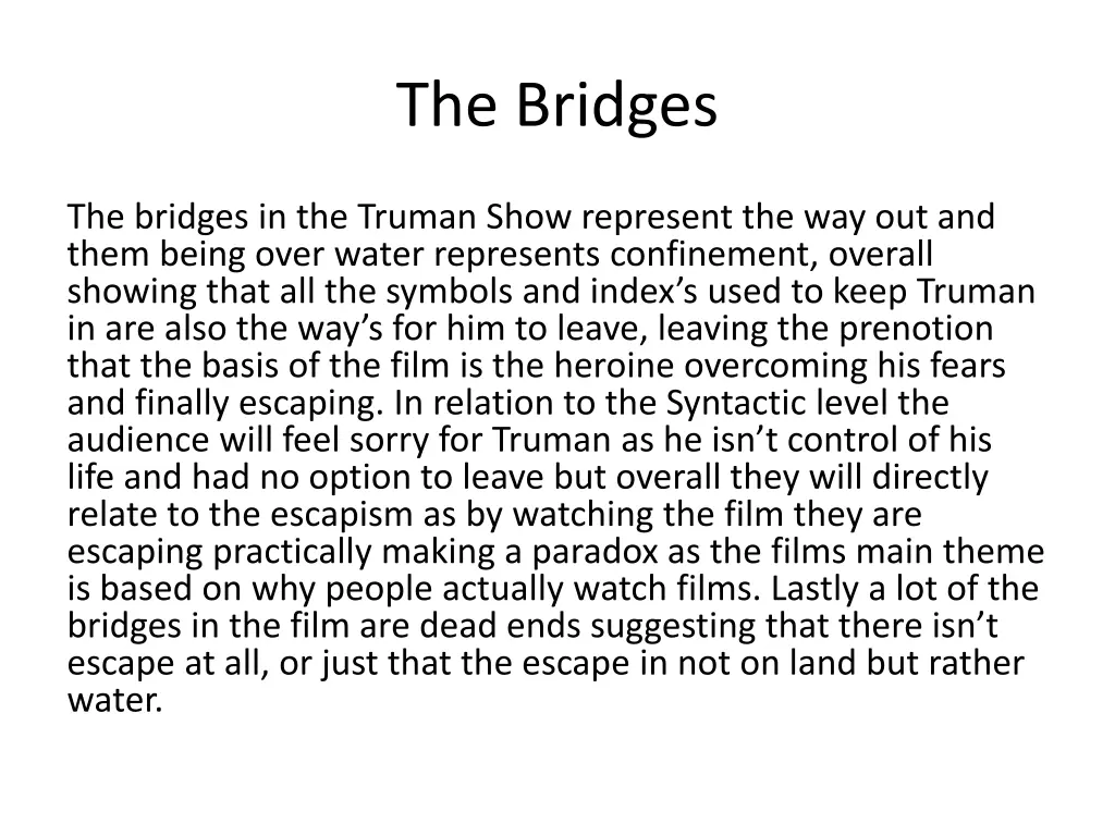 the bridges