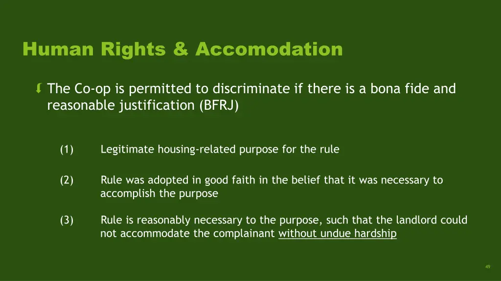 human rights accomodation 1