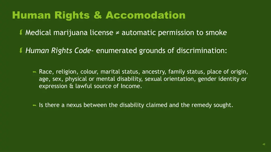 human rights accomodation