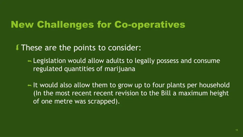 new challenges for co operatives