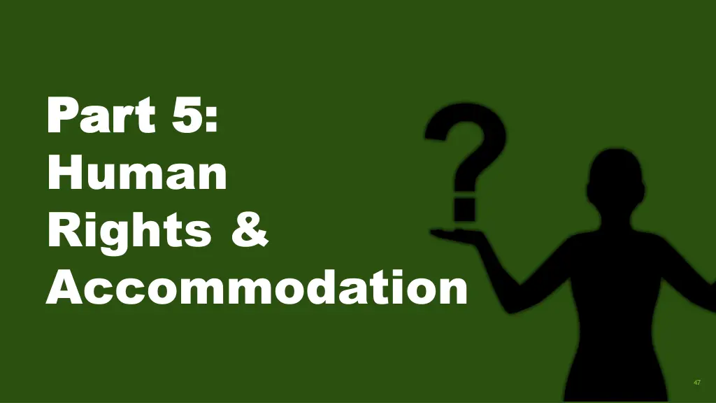 part 5 part 5 human rights accommodation