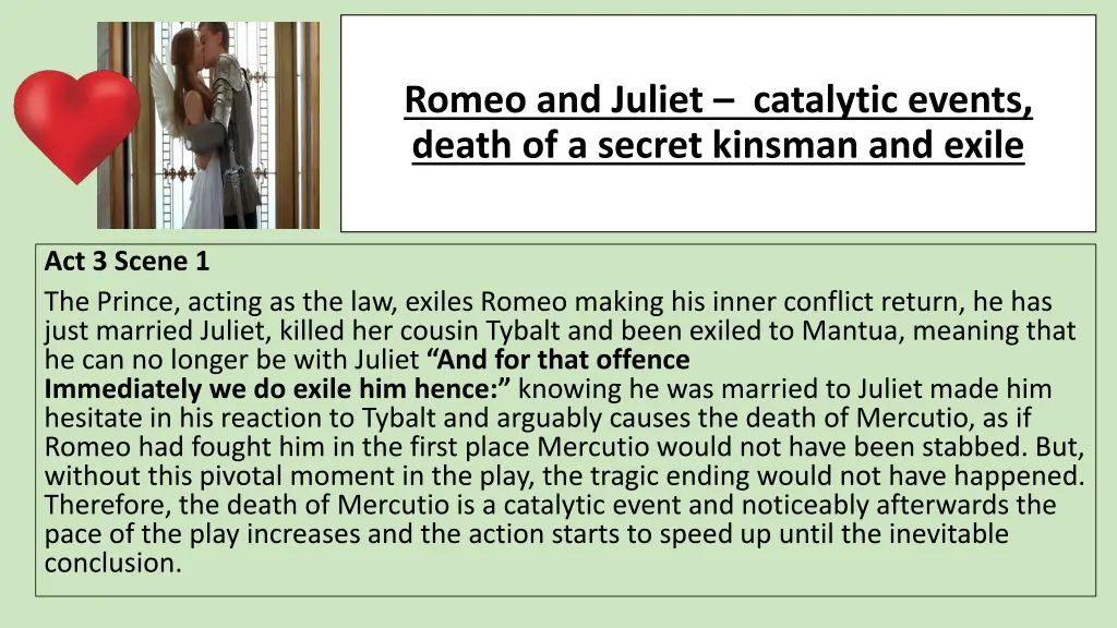 romeo and juliet catalytic events death