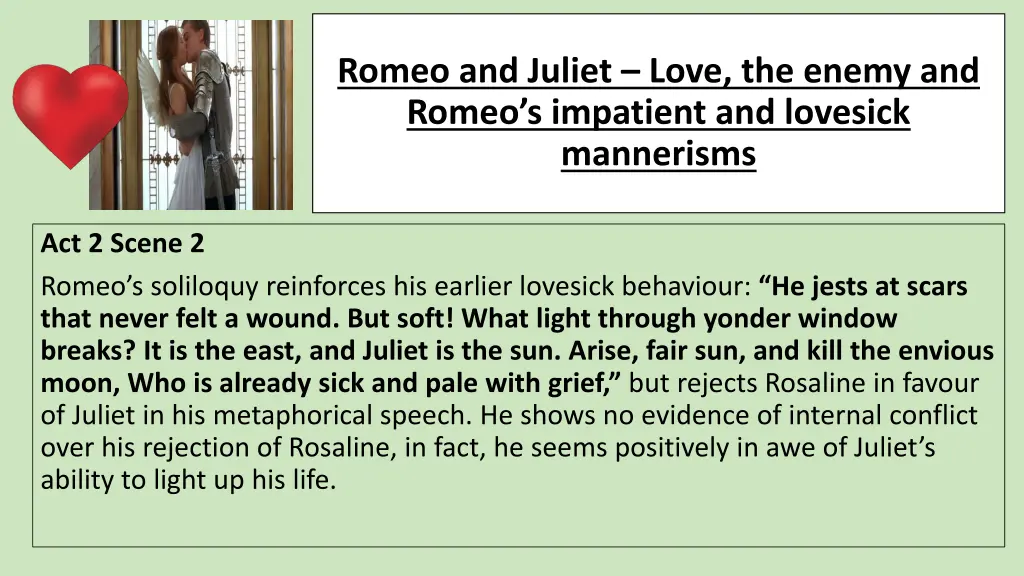 romeo and juliet love the enemy and romeo