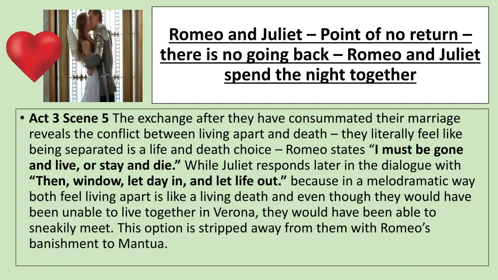 romeo and juliet point of no return there