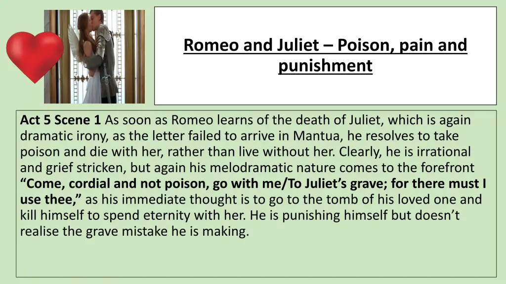 romeo and juliet poison pain and punishment