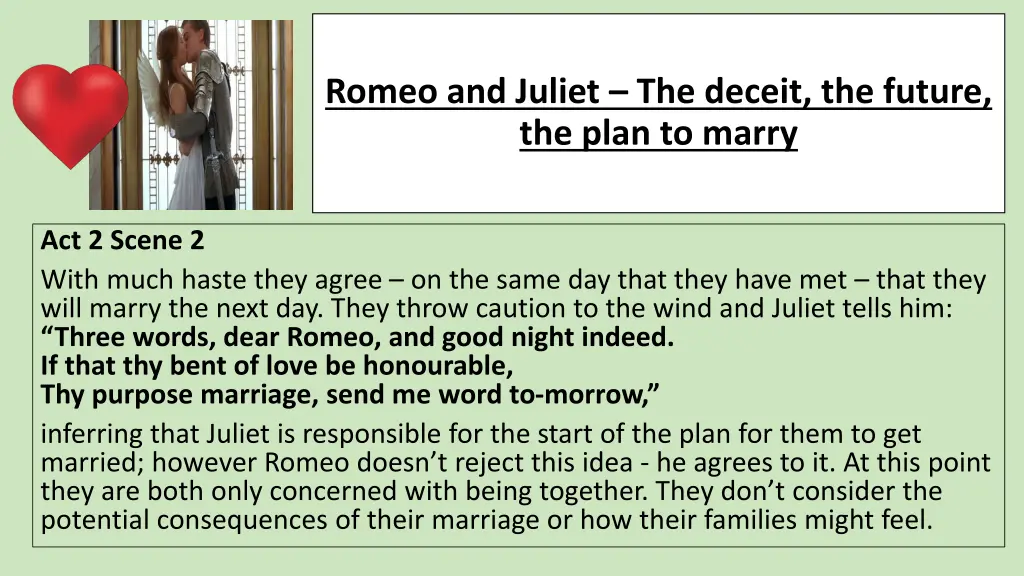 romeo and juliet the deceit the future the plan