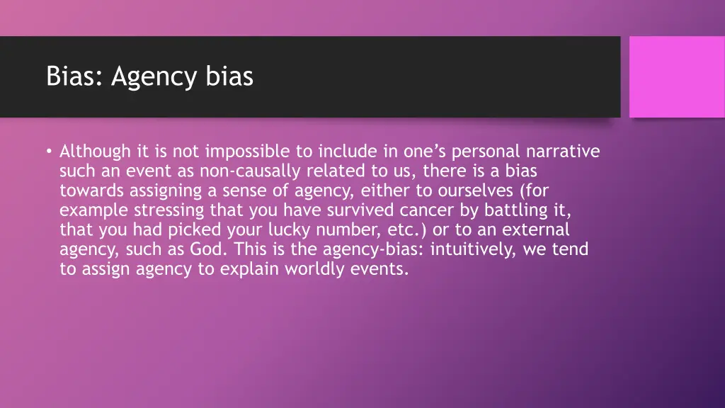 bias agency bias