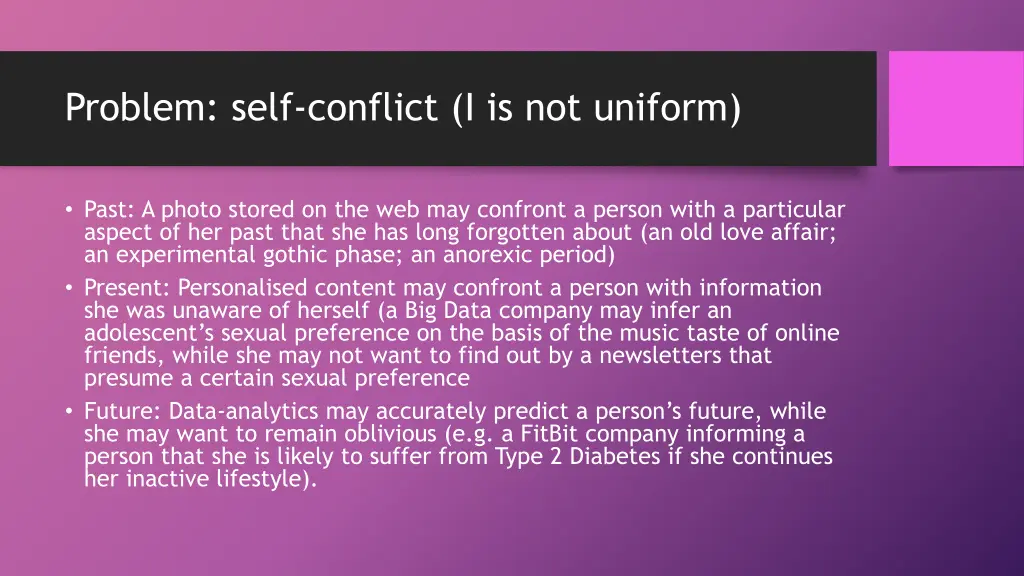 problem self conflict i is not uniform