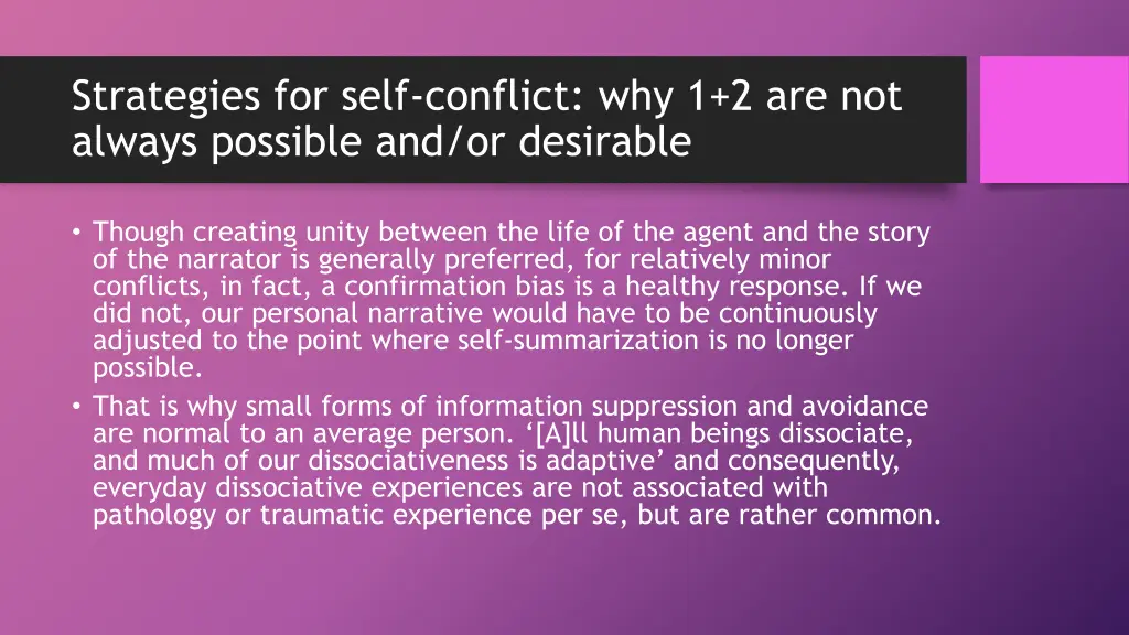 strategies for self conflict 1