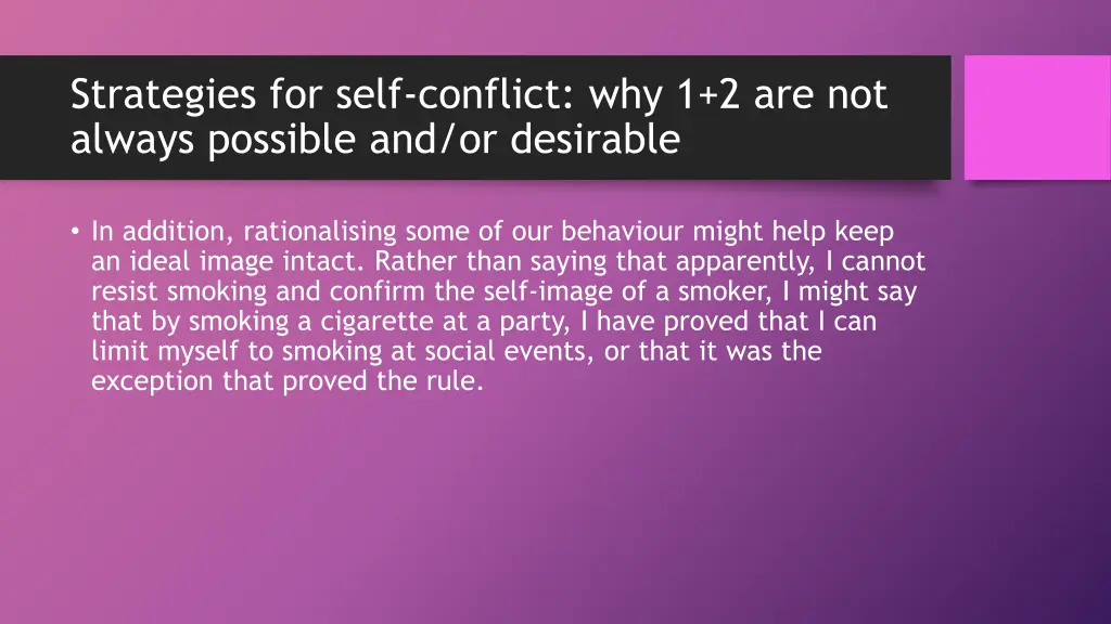 strategies for self conflict 2