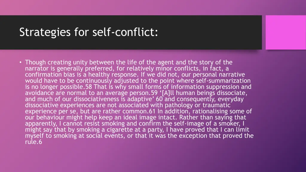 strategies for self conflict