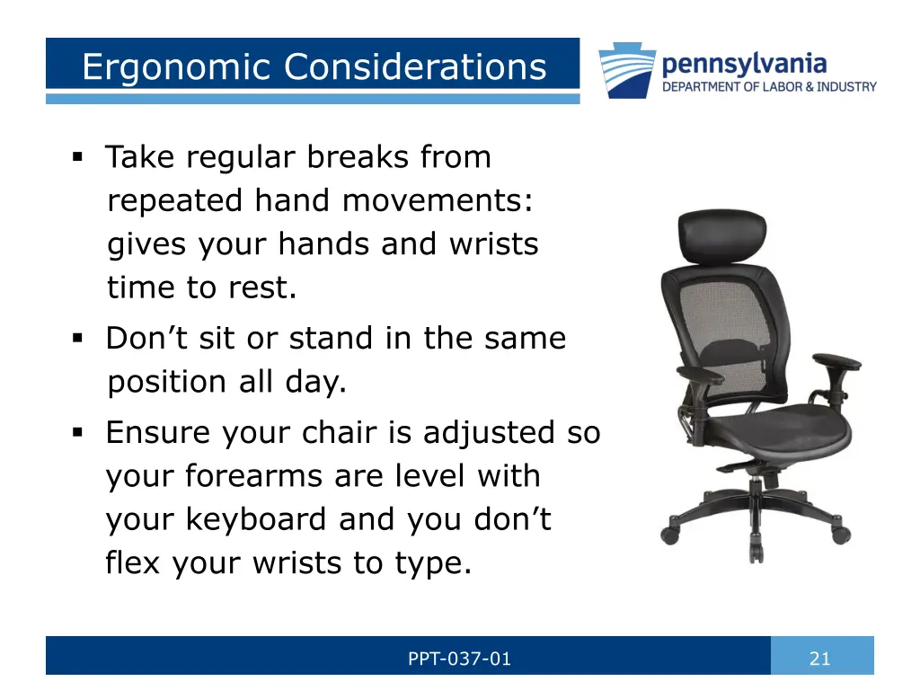 ergonomic considerations 1