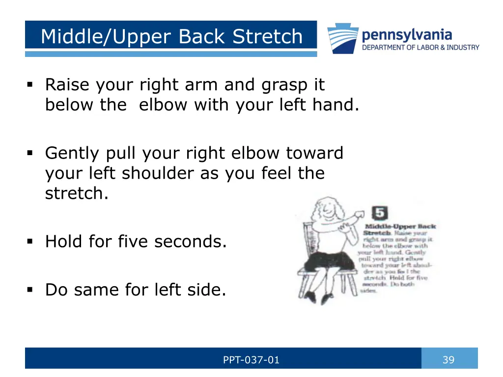 middle upper back stretch