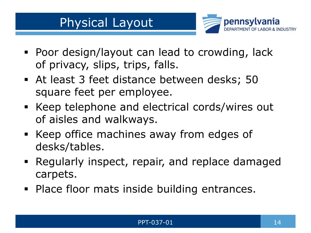 physical layout