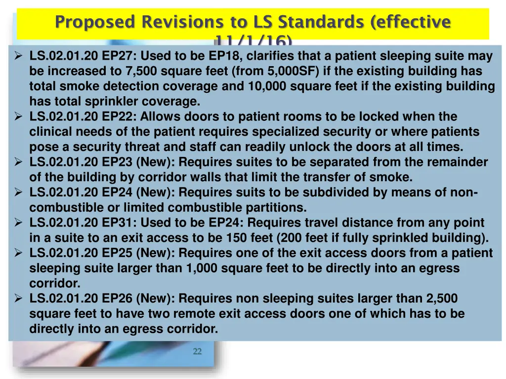 proposed revisions to ls standards effective 1