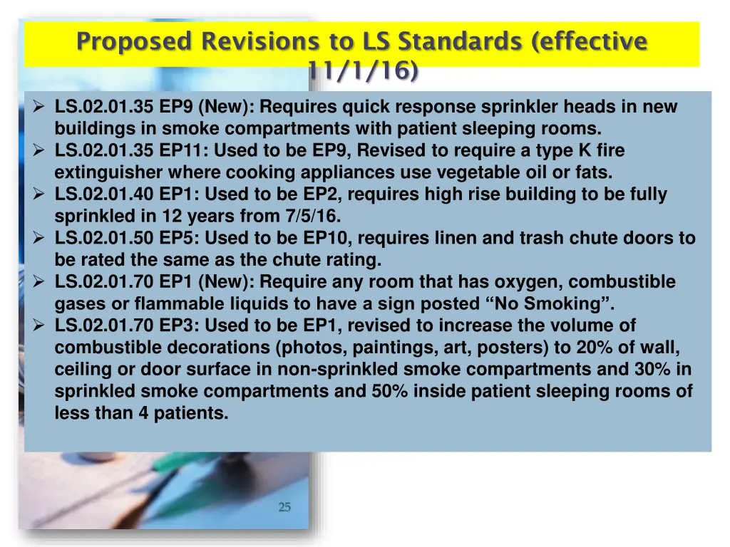 proposed revisions to ls standards effective 4