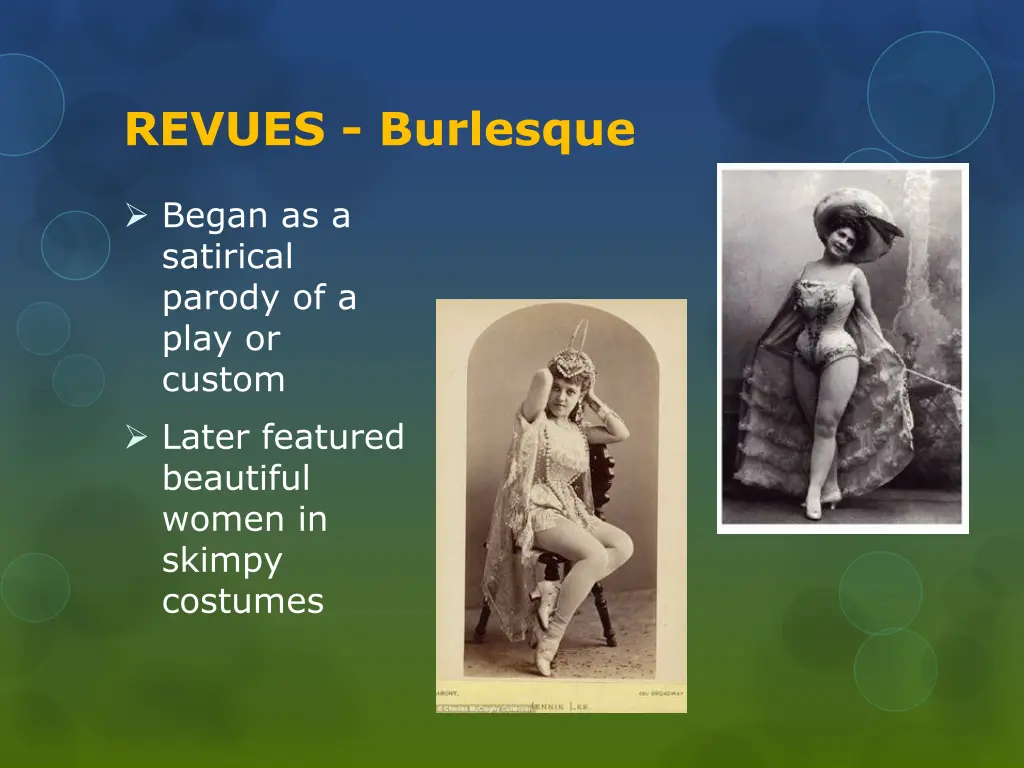 revues burlesque