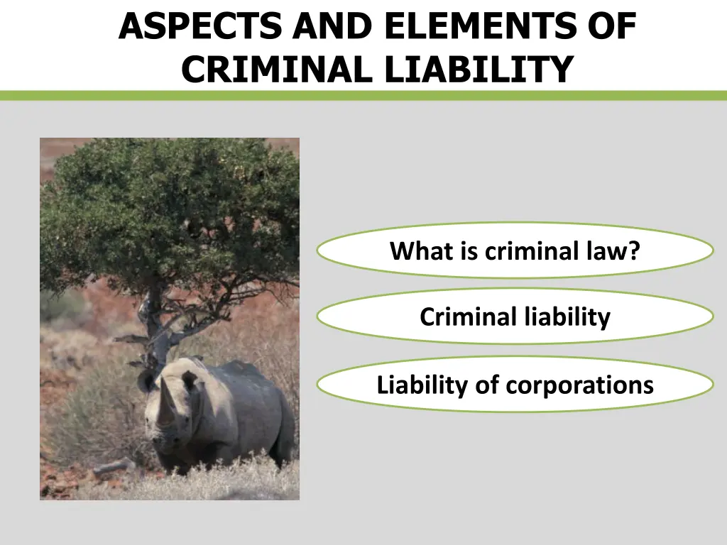 aspects and elements of criminal liability