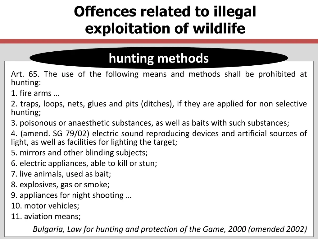 offences related to illegal exploitation 3