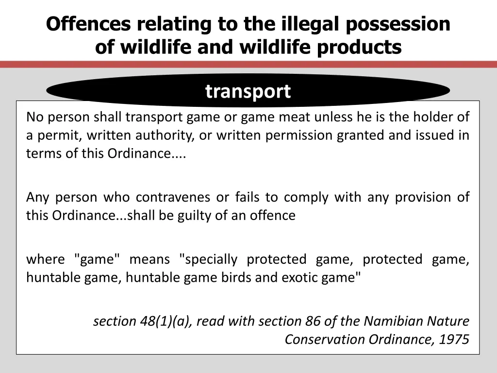 offences relating to the illegal possession 2