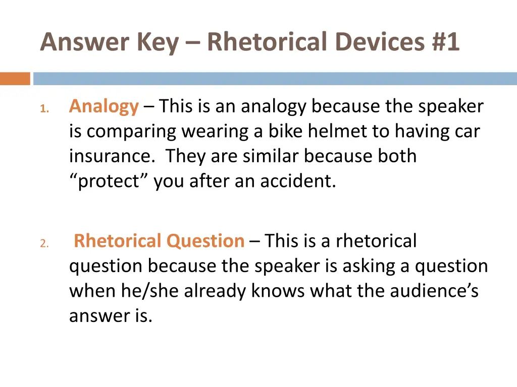 answer key rhetorical devices 1