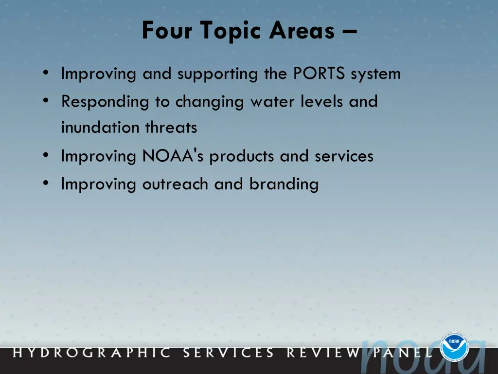 four topic areas