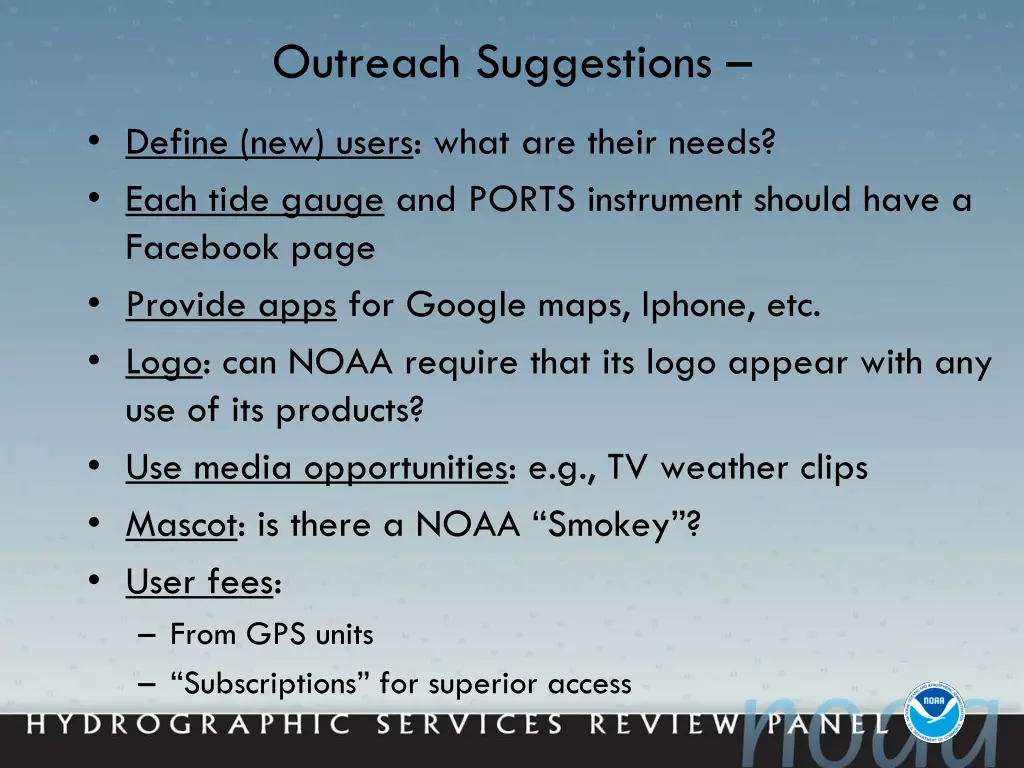 outreach suggestions