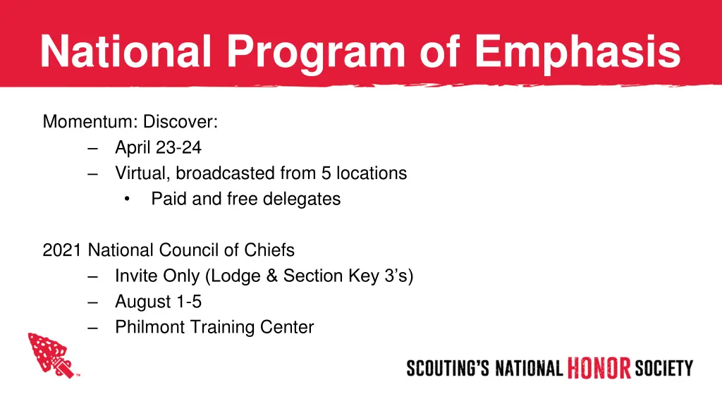 national program of emphasis