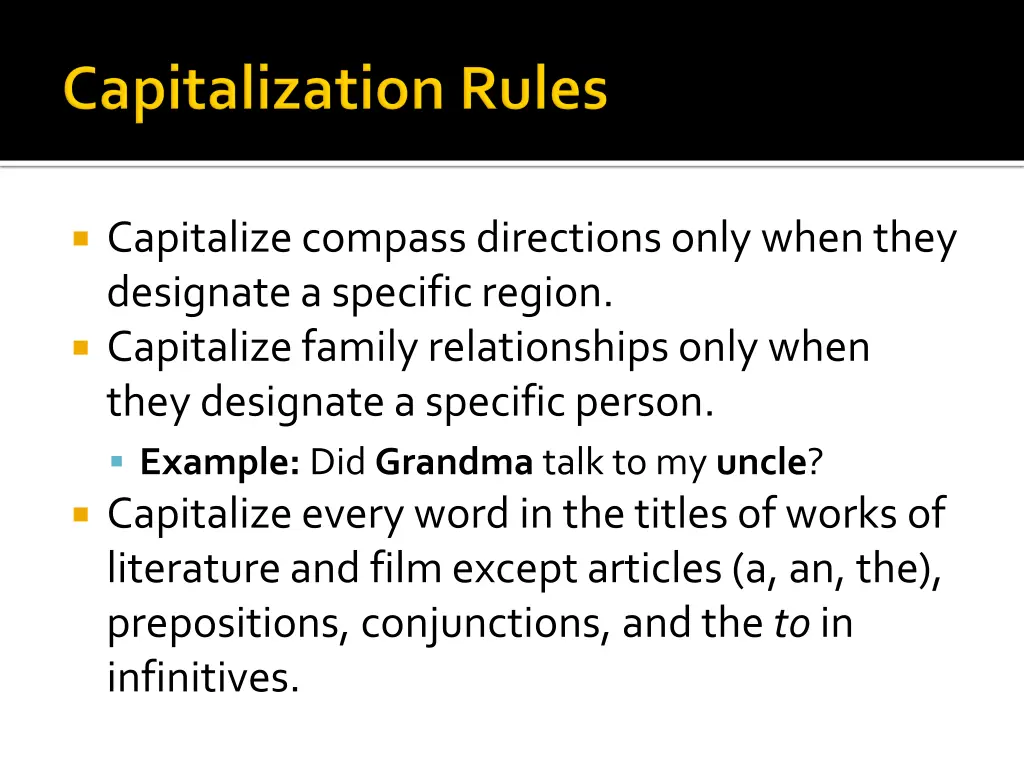 capitalize compass directions only when they