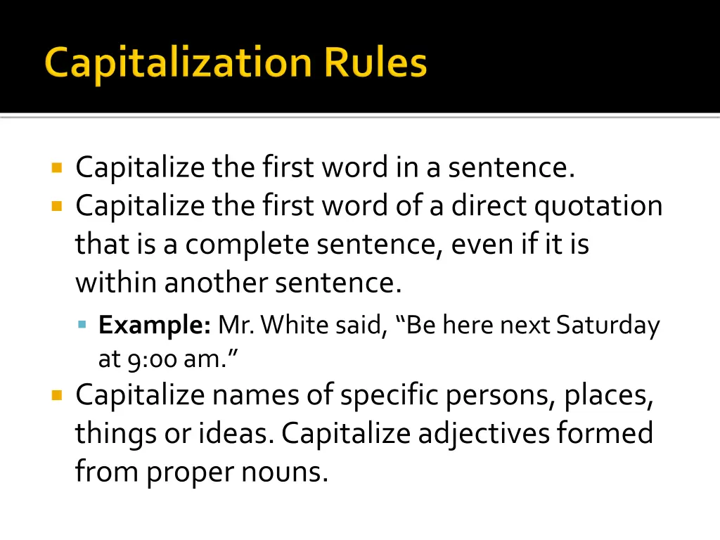 capitalize the first word in a sentence