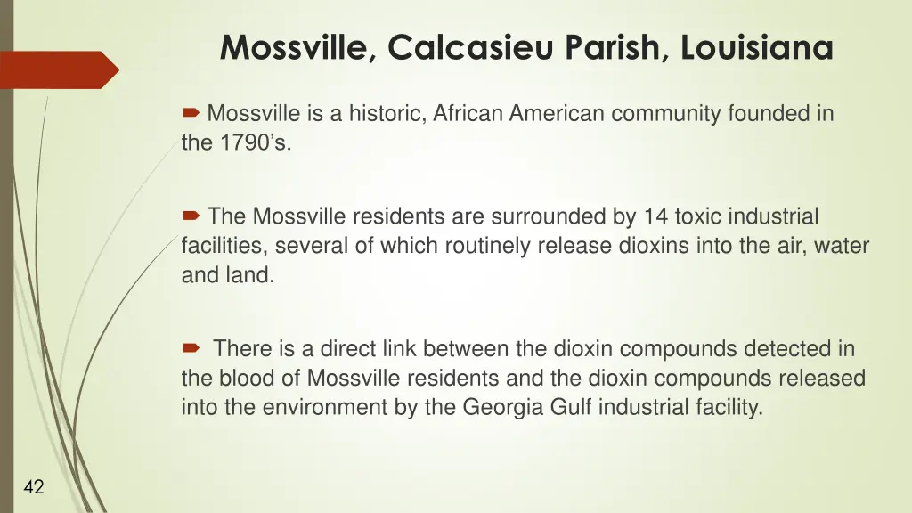 mossville calcasieu parish louisiana 1