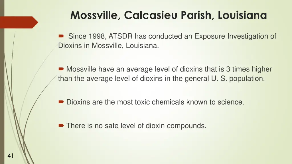 mossville calcasieu parish louisiana