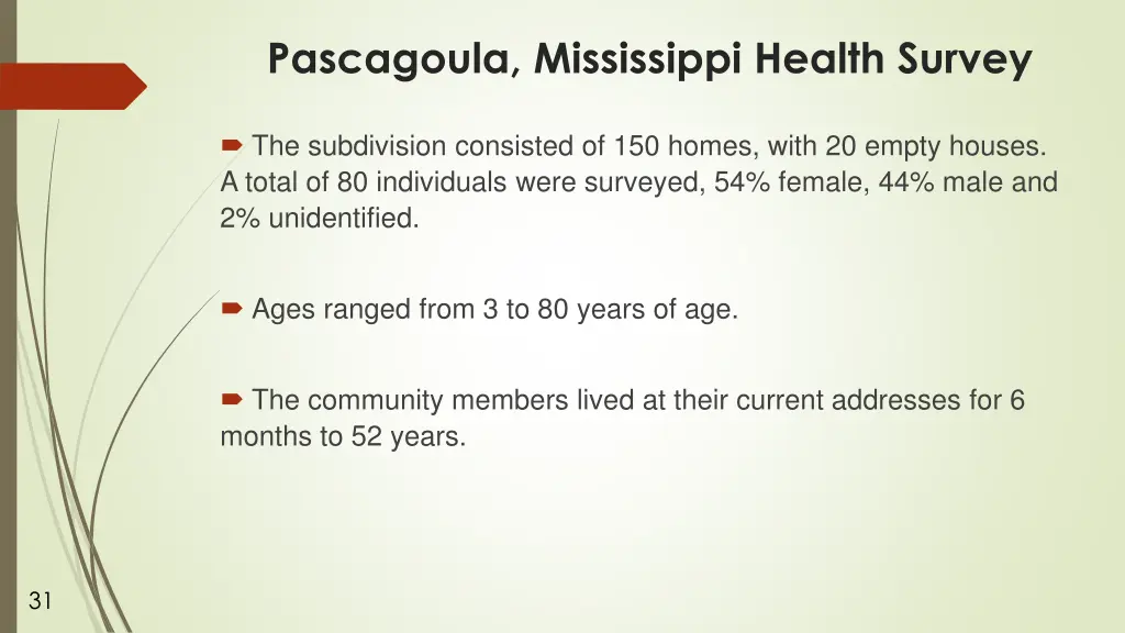 pascagoula mississippi health survey 1