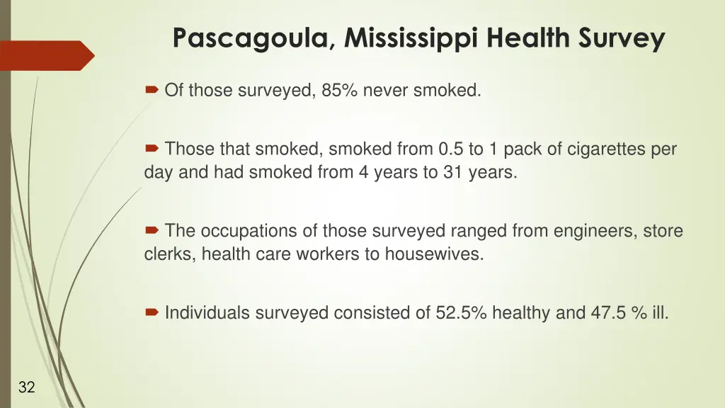 pascagoula mississippi health survey 2