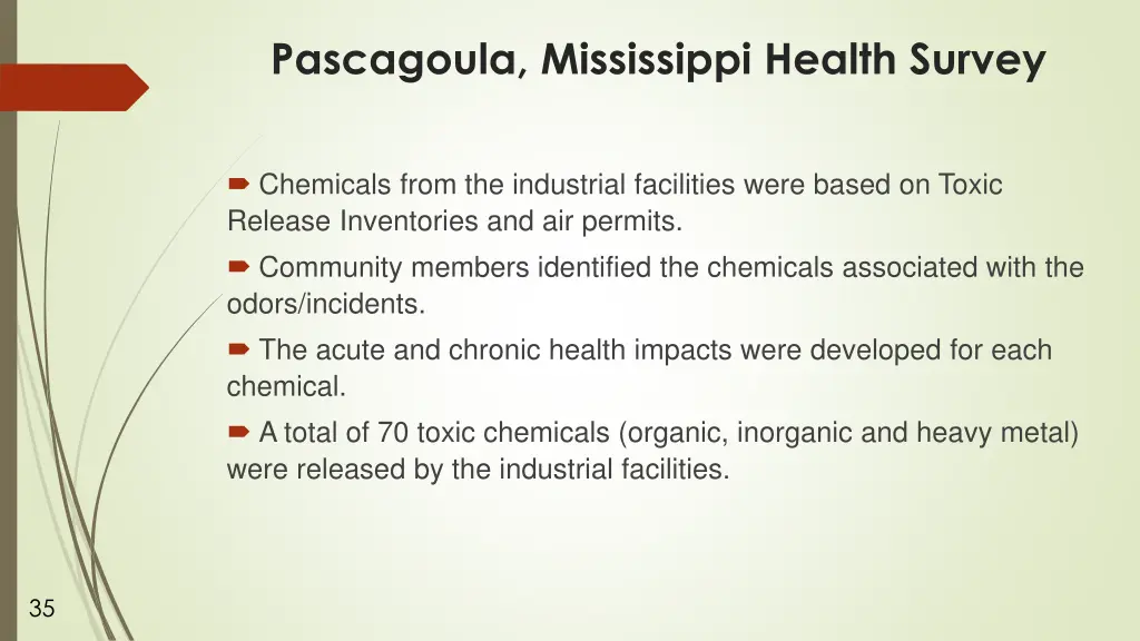 pascagoula mississippi health survey 5