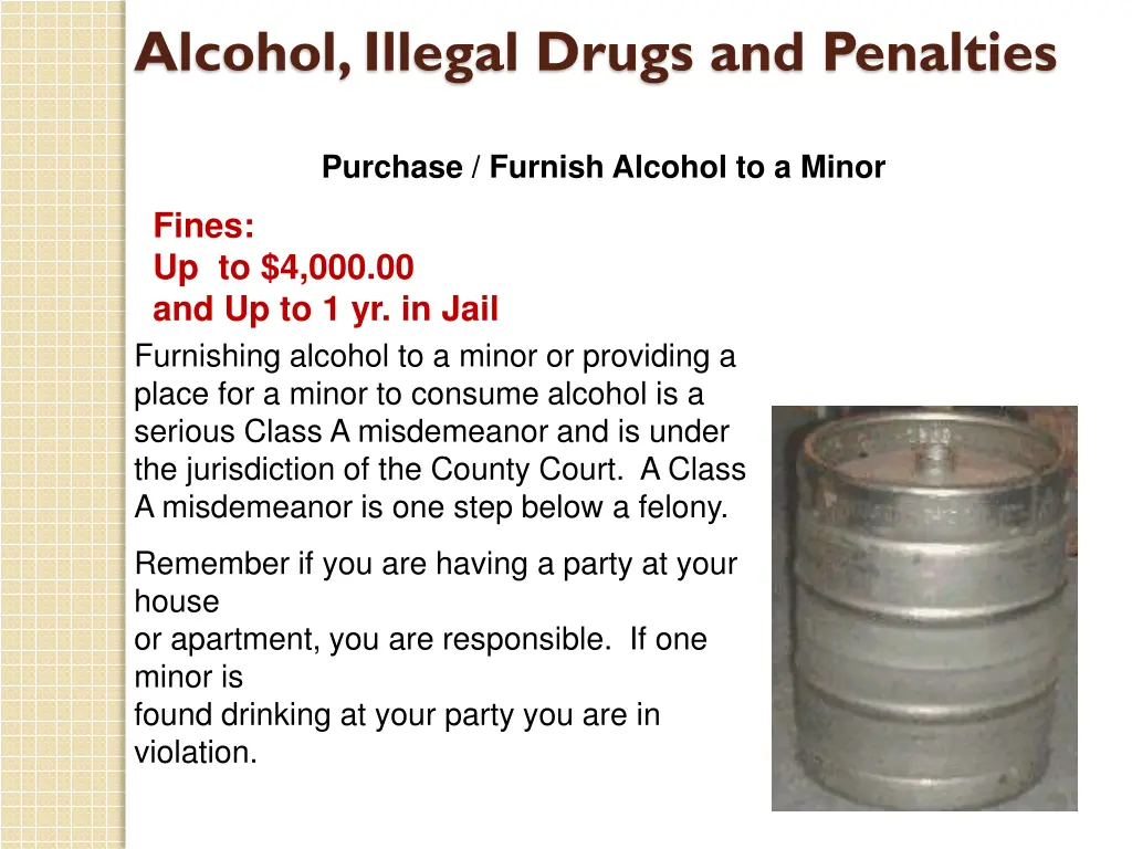 alcohol illegal drugs and penalties 2