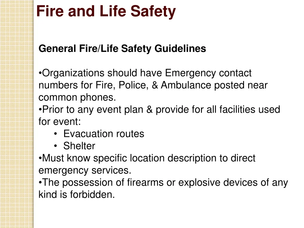 fire and life safety 2