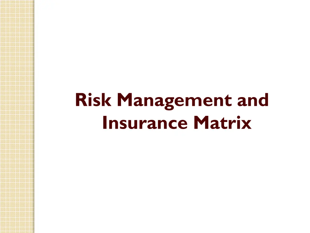 risk management and insurance matrix