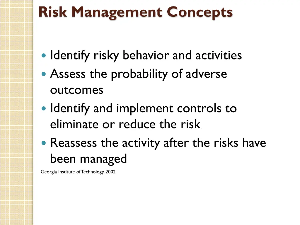 risk management concepts