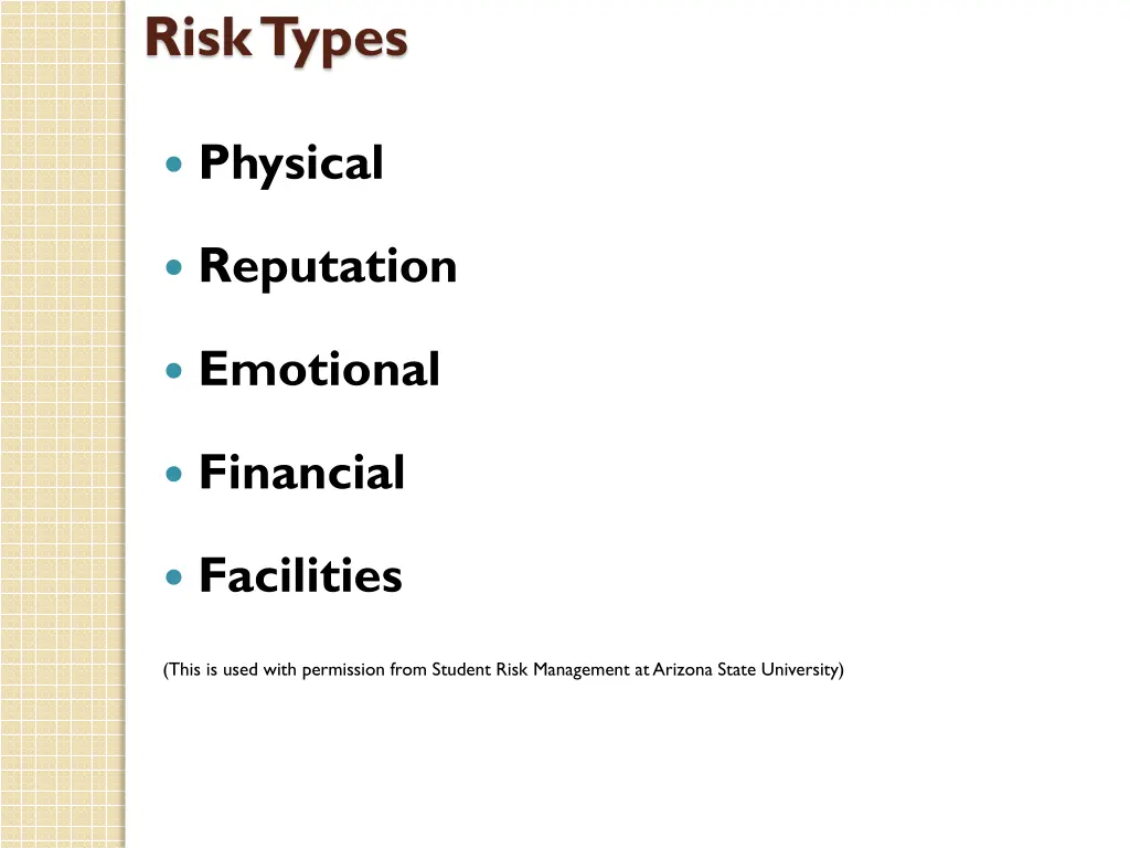 risk types