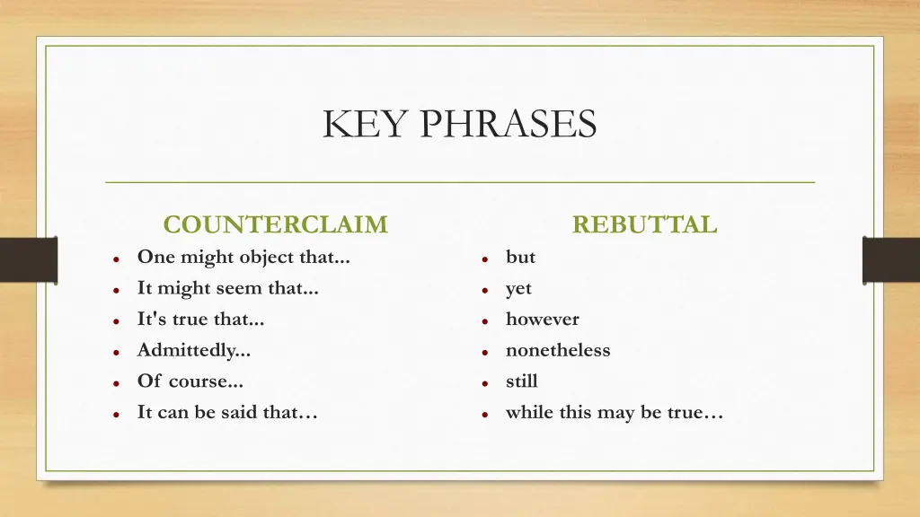 key phrases