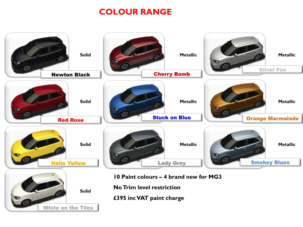 colour range