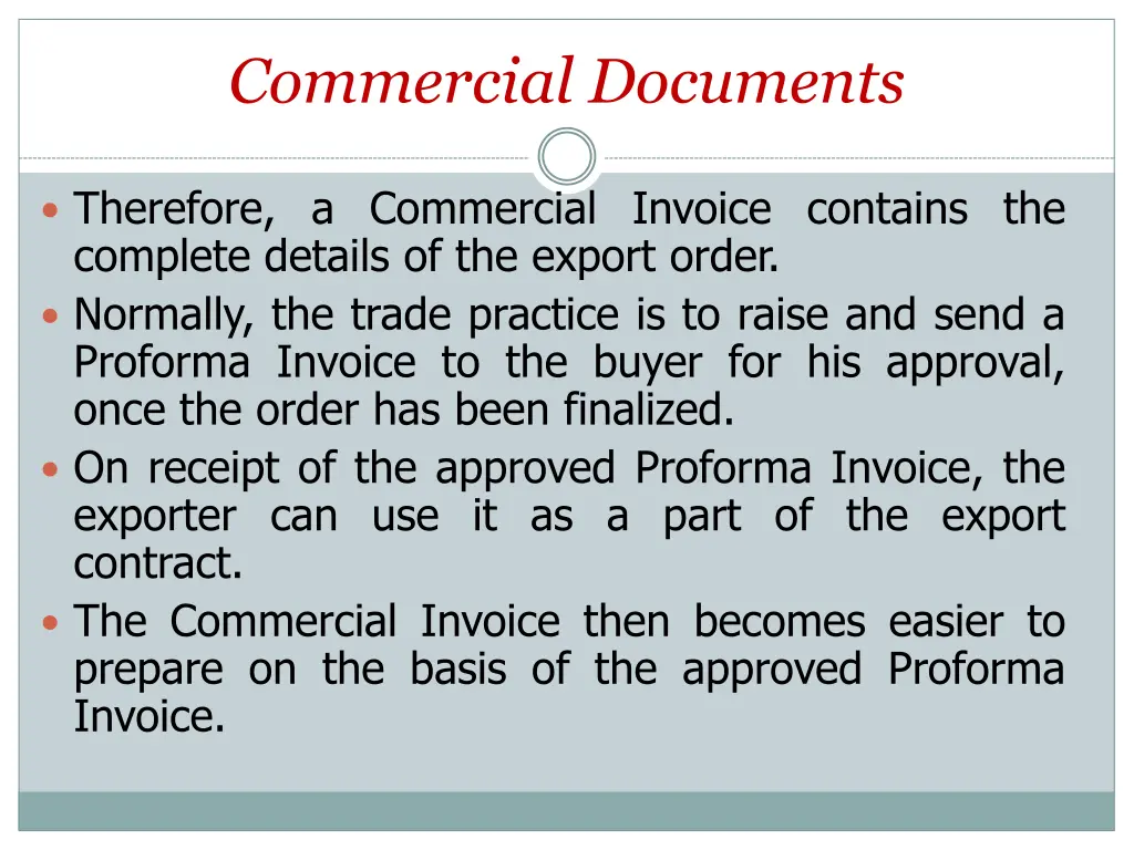 commercial documents 1